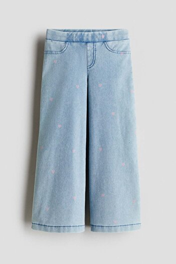 H&M Wide denim-look trousers