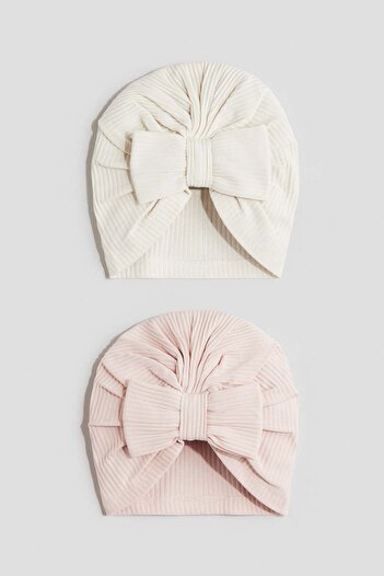 H&M 2-pack knot-detail hats