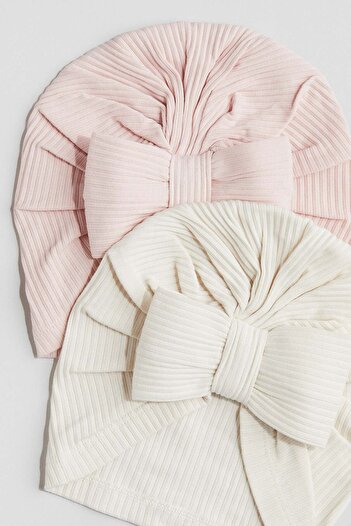 H&M 2-pack knot-detail hats