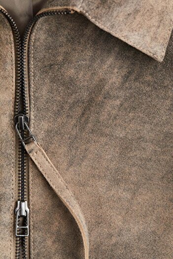 H&M Washed-look suede jacket