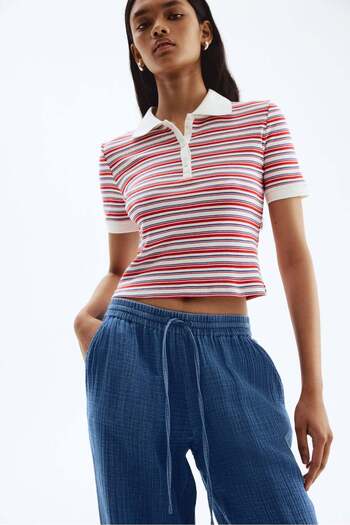 H&M Cotton muslin trousers