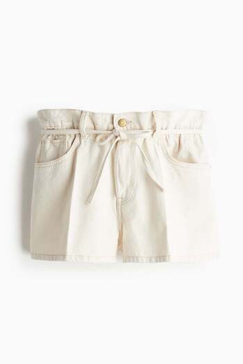 H&M High Rise Paper bag denim shorts