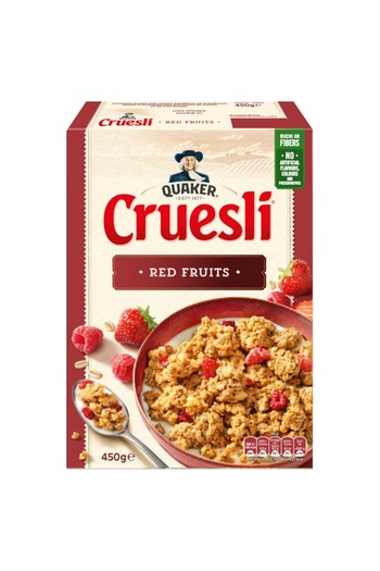 Quaker Cruesli Cereal with red fruits 450 g