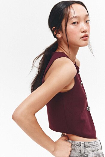 H&M Cropped jersey waistcoat