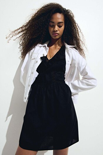 H&M Frill-trimmed cotton dress