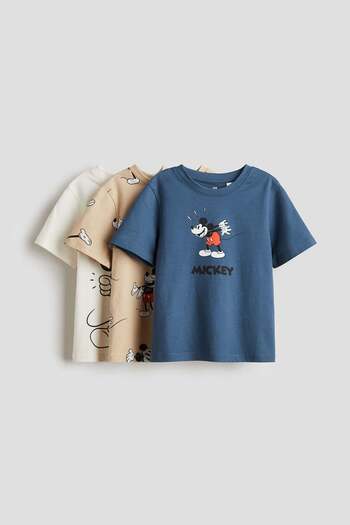 H&M 3-pack printed T-shirts