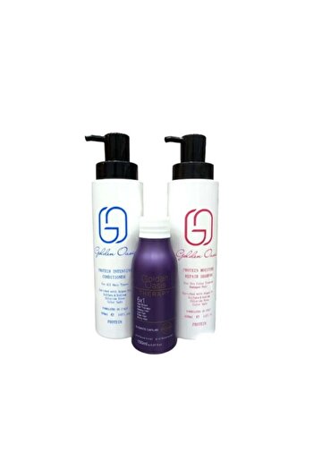 GOLDEN OASIS Therapy Liss Protein Set 150ml with Shampoo 400ml and Conditioner 400ml for Daily Hair