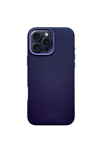 lemontti MagSafe Leather Case iPhone 16 Pro Purple