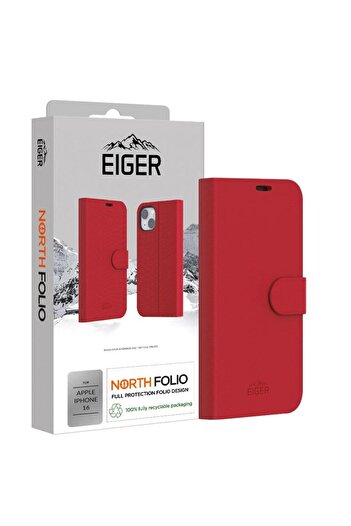 EIGER North Folio Case iPhone 16 Red