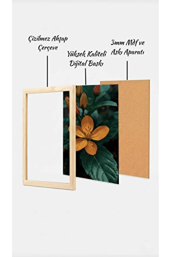 SteraDesign Orman ve Göl Manzarası - Ahşap Çerçeve