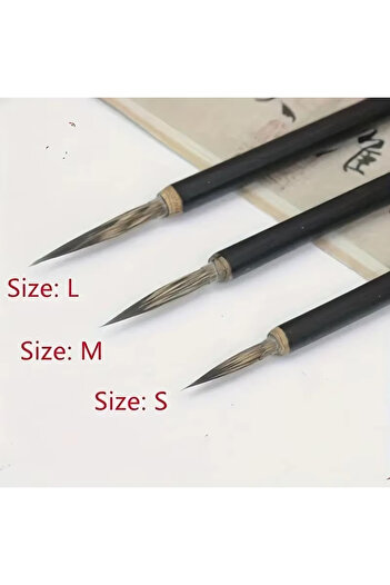 Choice 3Pcs 6pcs/lot Chinese Calligraphy Brush ceramics Hook Line Fine Paint Brush Pen Weasel Mouse Whisker