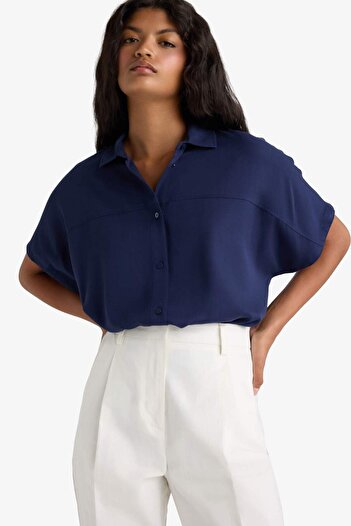 DeFacto Boxy Fit Belmando Short Sleeve Shirt E6386Ax25Sm