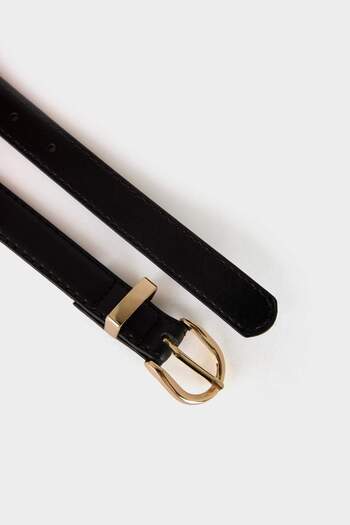 DeFacto Women's Oval Buckle Faux Leather 3-Piece Casual Belt F4803Axns