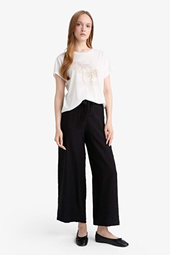 DeFacto Relax Fit Wide Leg Capri G1552Ax25Hs