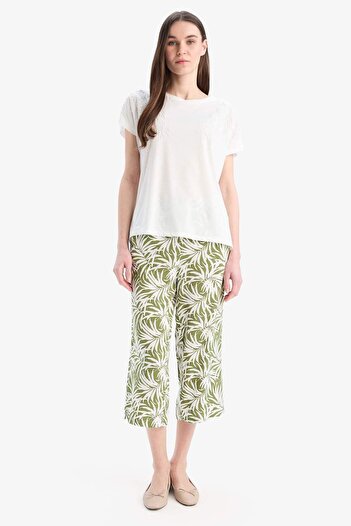 DeFacto Patterned Straight Leg Capri E5256Ax25Sm