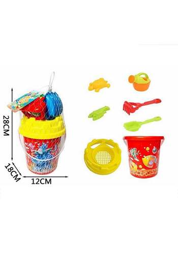 Generic Toyland Kids Beach Toy Set With Bucket And Sand Tools – Colorful 12-Piece Summer Sand Play Set For