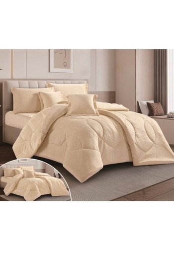 smart home Double-sided winter Comforter (velvet side & fur side) Filled bedspread, 4-piece set, 230x170cm
