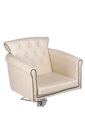 BEAUTY SYSTEM Hydraulic chair for hair salon, maximum height 62 cm, cream