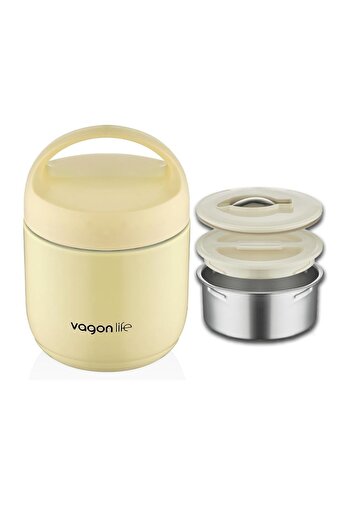 Vagonlife 2 Compartment Steel Storage Container 1200 ml Bl10104