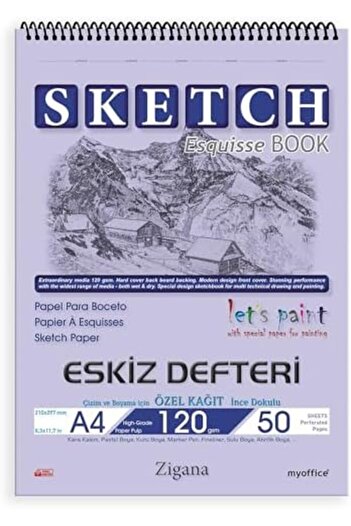 STOREMAX Polysight A4 Spiral Sketchbook – 50 Sheets, 120 Gr Drawing Pad, Art Notebook Trendzap 46743