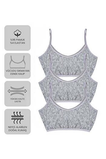 Öts Premium 6-Pack Girls' Training Bras - Gift Boxed, Cotton Fabric, Ultra Soft, Stretchy and