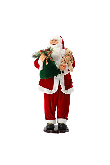 Selgot Dancing Santa Claus Figure with Bag and Gifts, 150 cm Height