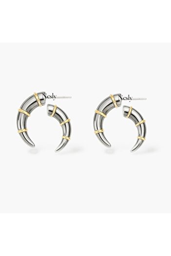 neslyaccessories Bicolor Mini Horn Earrings
