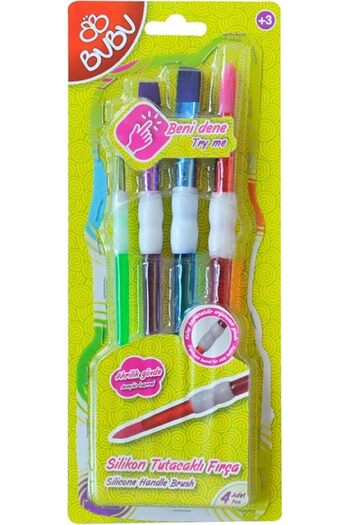 STOREMAX Polysight Silicone Brush with Handle 4 Pieces -Fr0003 Trendzap 467437