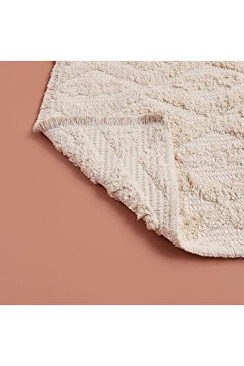 STOREMAX Goldwhirl Bogota Geometric Patterned 70% Cotton 30% Rug, Cream, 120X180 cm Trendflash 467437