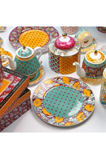 STOREMAX Goldwhirl Art Eliana 20 cm Set of Four Plates Trendflash 467437