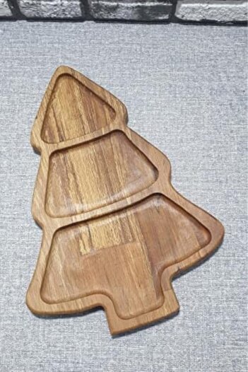 STOREMAX Wood pine a?ac? Service presentation taba?? And snack plate 30cm