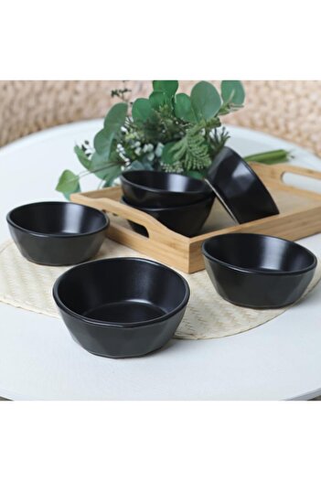 STOREMAX Goldwhirl Matte Black Snack Bowl/Sauce Bowl 12 cm 6 Pieces 956 Trendflash 467437