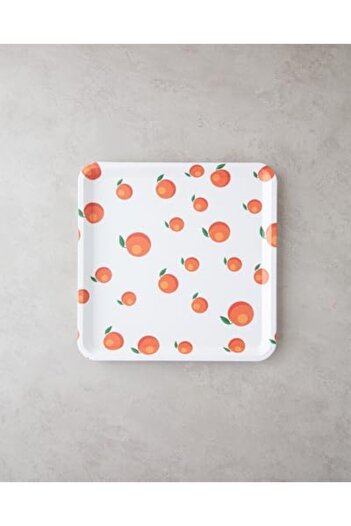 STOREMAX Goldwhirl Orangeis Plastic Tray White - Orange, 35.79 X 28.7 X 6.4 cm Trendflash 467437