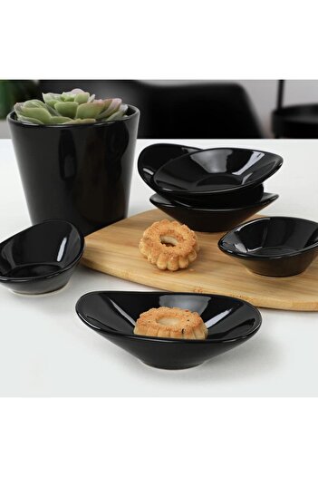 STOREMAX Goldwhirl Black Wave Snack Bowl/Sauce Bowl 12 cm 6 Pieces Trendflash 467437