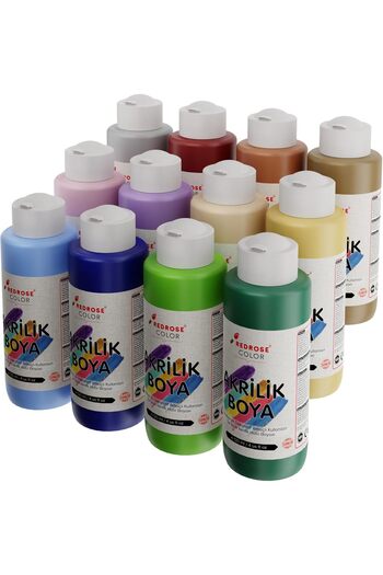 STOREMAX Polysight Rose Pastel Colors Acrylic Set of 12 12X120 ml Trendzap 467437
