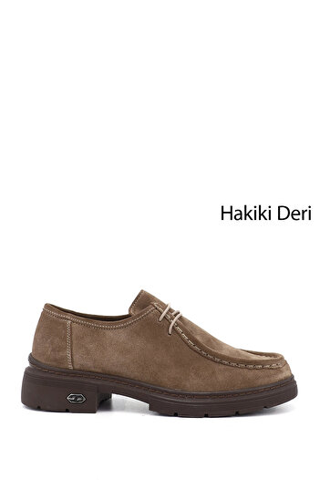 GÖNDERİ(R) Women's / Girls' Mink Suede Lace-Up Genuine Leather Comfort Shoes