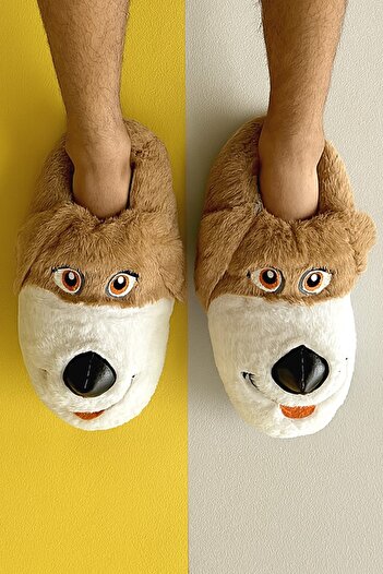 Moda Frato Buddy Men's Animal Slippers Home Shoes Pufidik Plush
