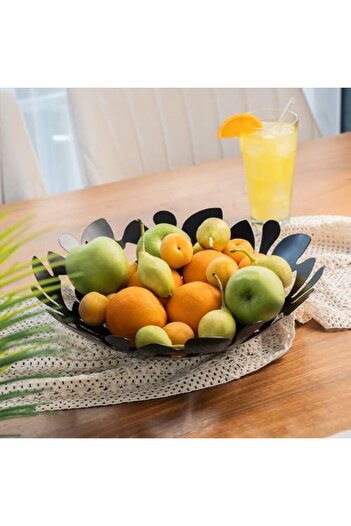 STOREMAX Goldwhirl Metal Daisy Decorative Plate, Fruit Bowl Metal - 33 cm Ln1246S Trendflash 467437