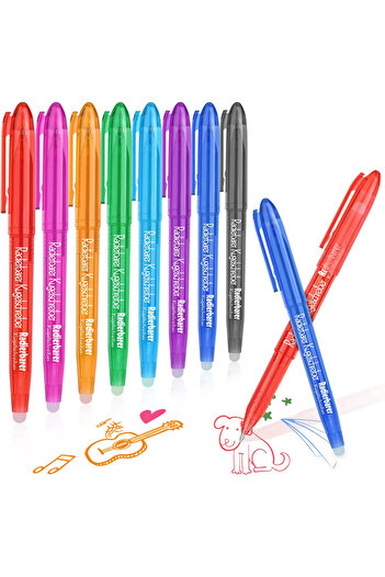 OEM Erasable gel pens 0.5 mm, 8 colors, with eraser