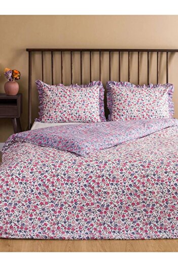 LC Waikiki Floral Pattern Woven Double Duvet Cover Set (S3)