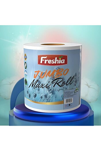 Freshia Premium Quality Jumbo Maxi Roll 2-Ply Tissue Hygienic, 3600 Gm, Twin Pack of 6