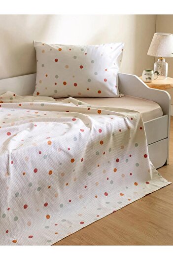 LC Waikiki Polka Dot Patterned Cotton Single Children's Pique Set (S2)