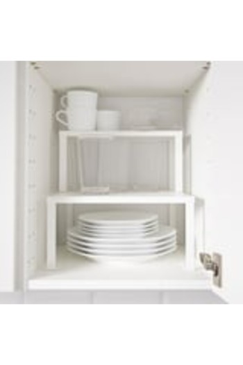 IKEA VARIERA Pot Lid Organiser Stainless Steel and Shelf Insert White 32x28x16 cm Kitchen Set