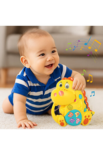 RCO Interactive musical toy with functions and lights, Dinosaur RCO, 14 x 14 cm, +12 months, WW7007-A