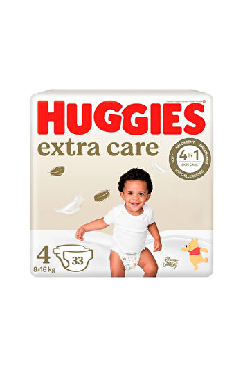 Huggies Extra Care 4 Jumbo Diapers, 8-16 kg, 33 pcs