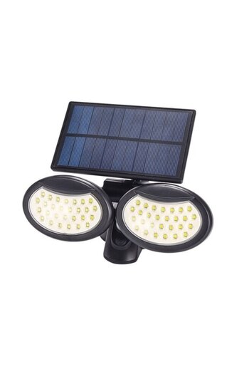 K KATHODE Set 3 adjustable solar lamps, K KATHODE, SH-056, 56 x LED SMD, motion/twilight/standby sensor, Black
