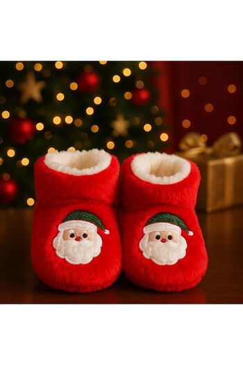 Pico Baby Baby & Kids Anti-Slip Sole Home Boots / Slippers / Winter Plush Boots / Santa Claus Patterned