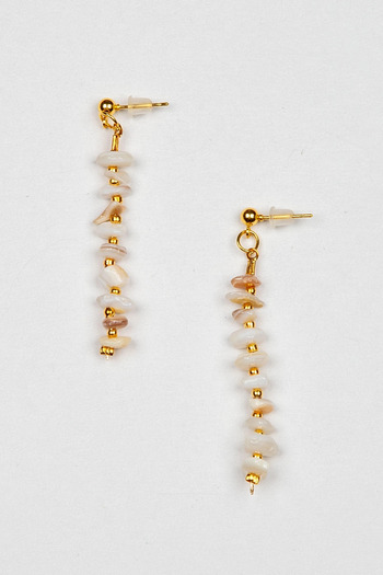 Lila Rosa Natural Stone Ethnic Authentic Earrings