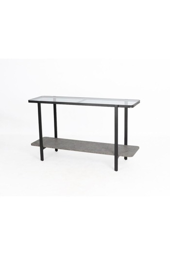 DEC13 Luxury entry console with black metal frame