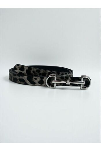 Kemerix Women's Leopard Detailed Thin Belt